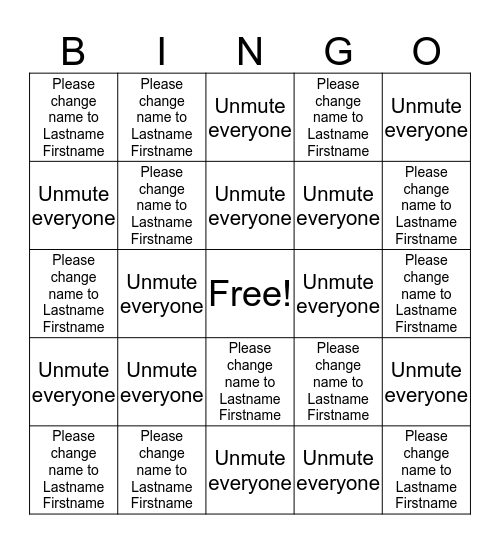 Business Models Bingo Card