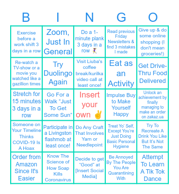 LIVINGSTON BINGO! Bingo Card