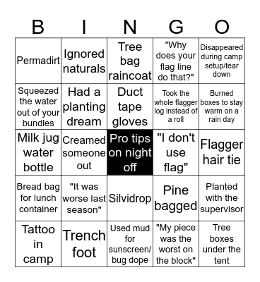 Crusty Bingo Card