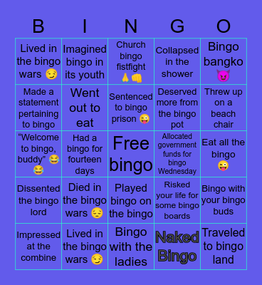 BINGO: BINGO EDITION Bingo Card
