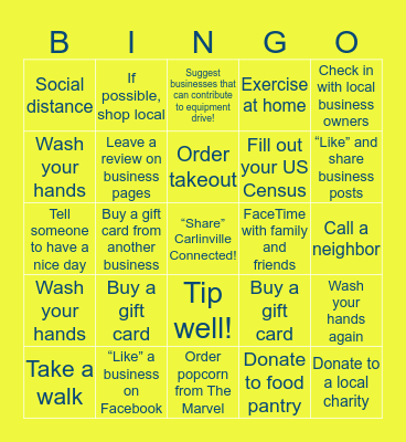 Carlinville Bingo Card