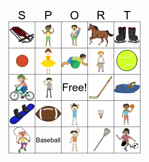 Sports Bingo Card