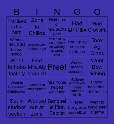 Massac County Bingo Card