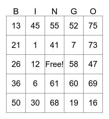 GSU Homey Bingo Card