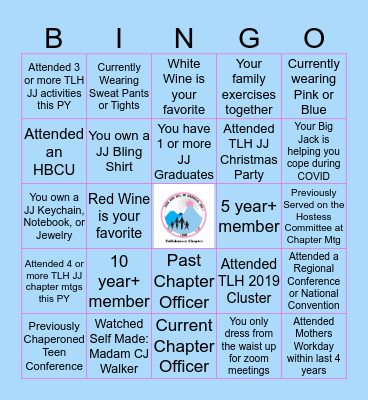 Tallahassee Jack & Jill Bingo Card