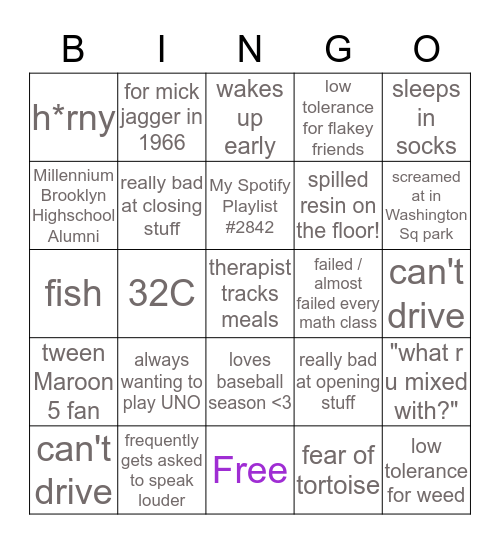 l Bingo Card
