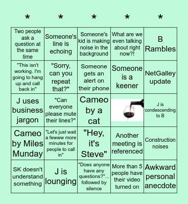 PRHCWFH BINGO! Bingo Card