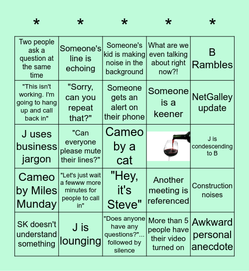 PRHCWFH BINGO! Bingo Card