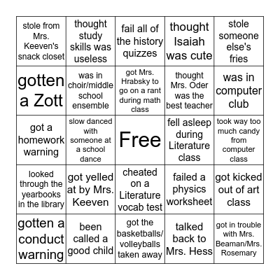 St. Francis Bingo Card