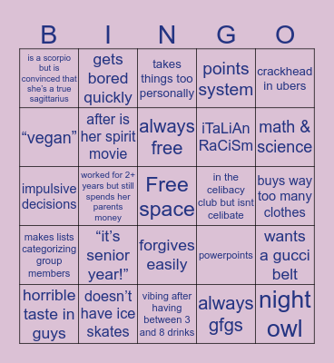 Jdawg🤩🙈 Bingo Card