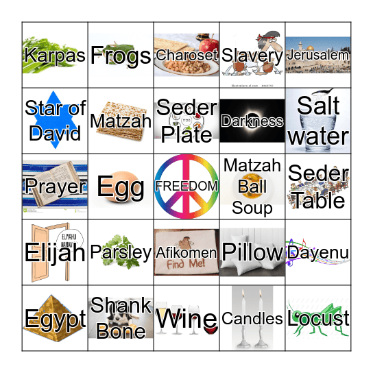 Passover Bingo Card