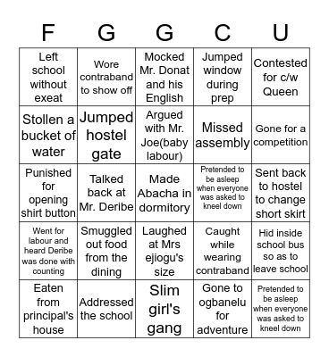 Bingo Card