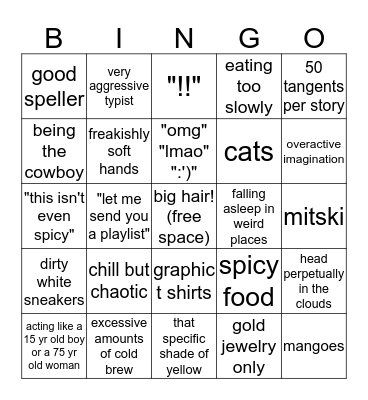 Vandana Bingo Card