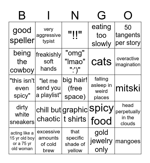 Vandana Bingo Card