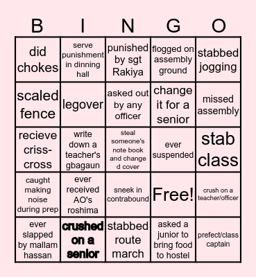 CSS SULEJA Bingo Card