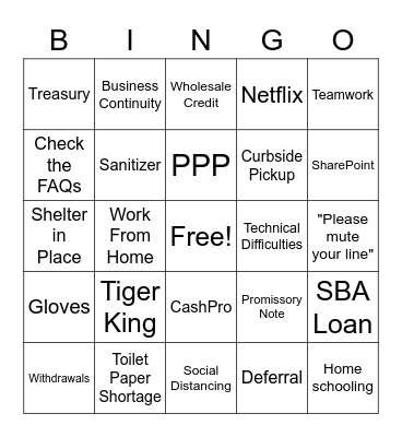 DFS Virtual Happy Hour Bingo Card