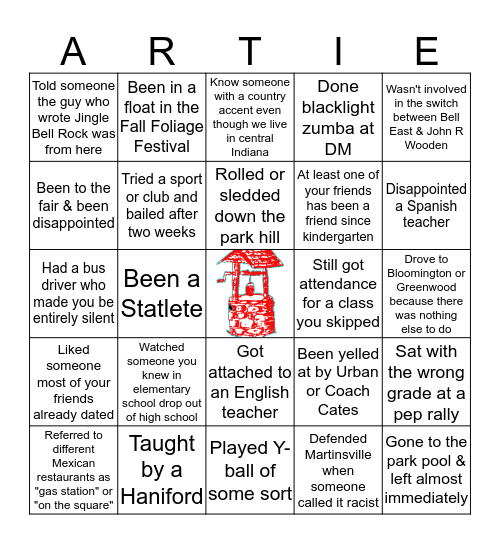 Mville Bingo Card