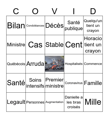 COVID: ÉDITION DE L'ÉCLAIR Bingo Card