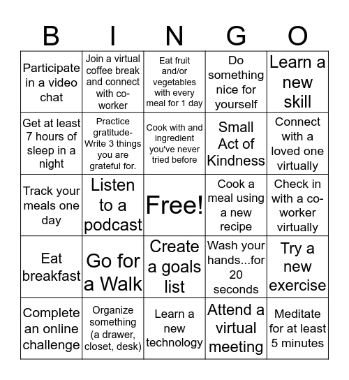 Child Support Bingo Card