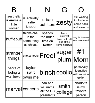 bakers gonna bake - CD Bingo Card