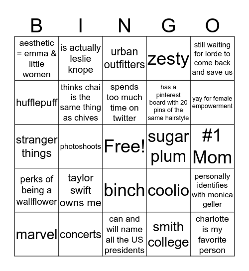 bakers gonna bake - CD Bingo Card