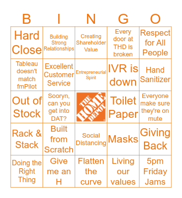 Building Envelope Bingo Card