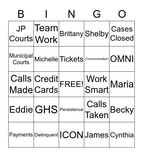 GHS BINGO Card