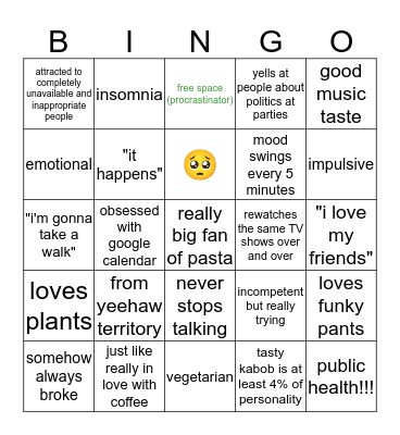 emerald bingo Card