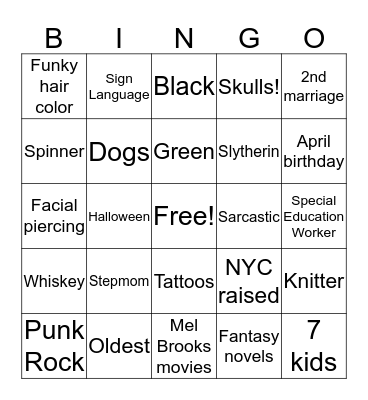 Mandii Bingo Card