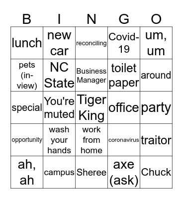 Farewell Wendy Bingo Card