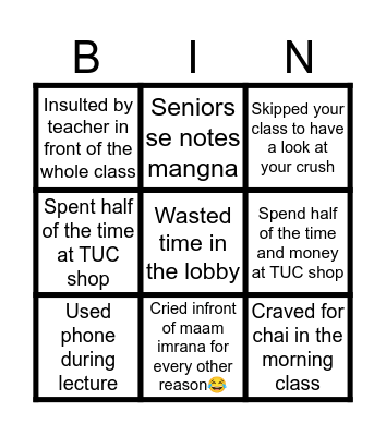 ALHAMD BBA Bingo Card