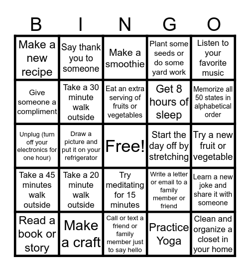 Let's Have Fun BINGO with Community Life Bingo Card