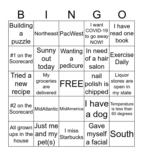 Let's Connect Bingo Card