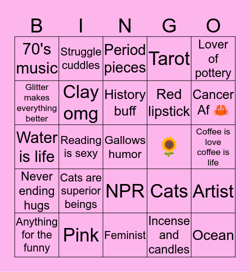 👁How 📌similar 🦋 R 🌈 U📌 2  ⛓LIZZIE🐆 ?  🌟 Bingo Card