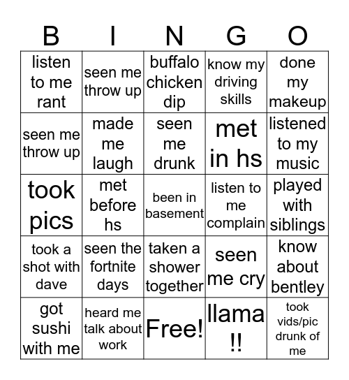 Lokolex Bingo Card