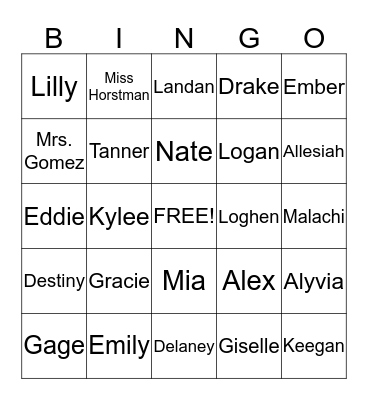 Getting to Know You Bingo Card