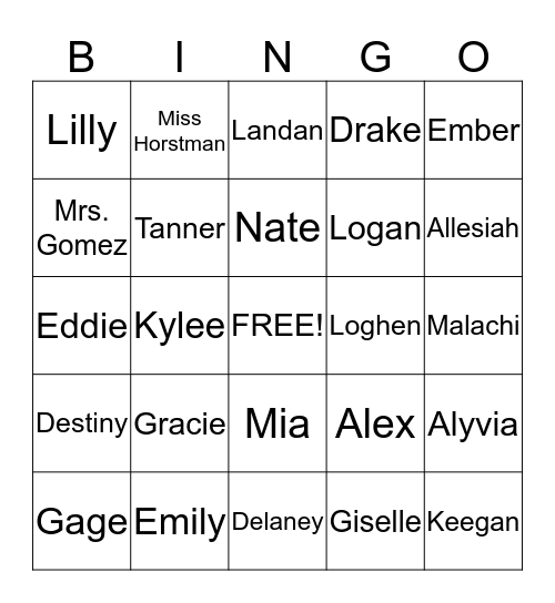 Getting to Know You Bingo Card