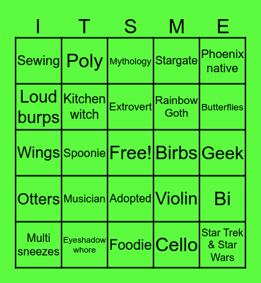 Pepper Bingo Card