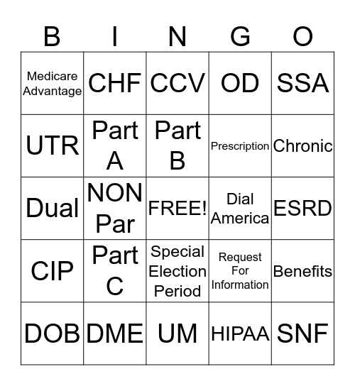Tier 2 Bingo Card