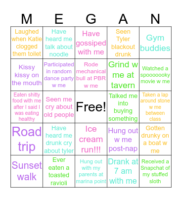 Have u been thru it w me Bingo Card