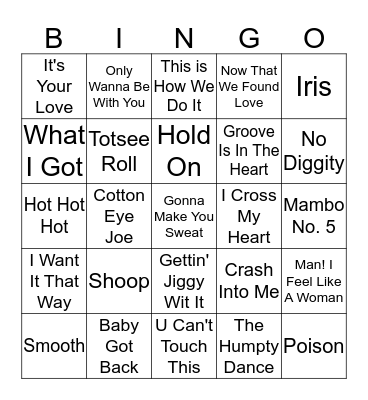 Oh Snap - It's the 90's Bingo Card