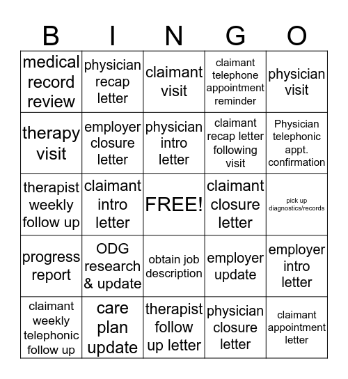 HOURS PER FILE Bingo Card