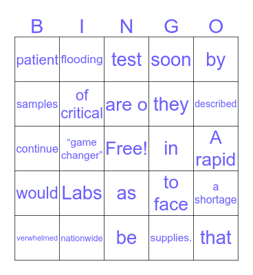 hola Bingo Card