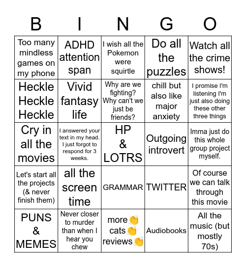 How Similar are You to Maddy? Bingo Card