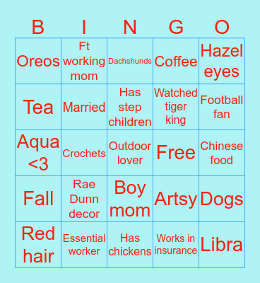 Barbara Bingo Card