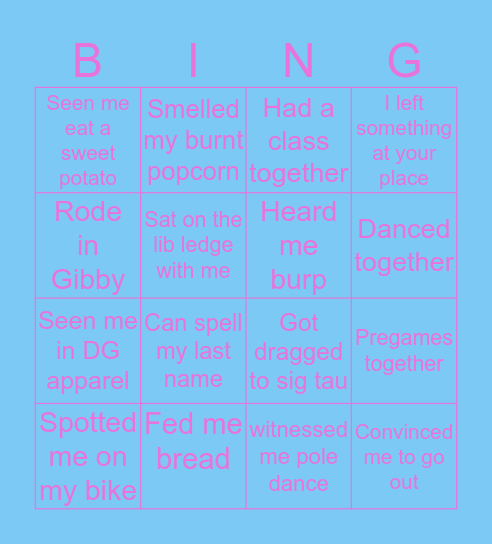 GRACE Bingo Card