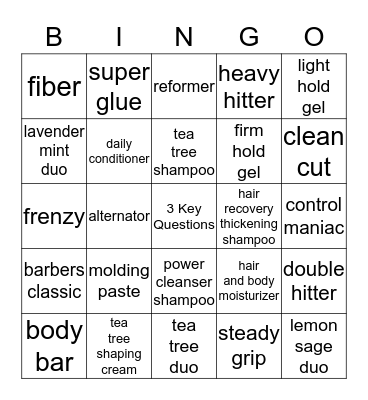 SC 204 Retail bingo Card