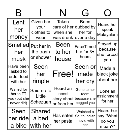 BINGOGHA Bingo Card
