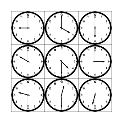 Time Telling Bingo! Bingo Card