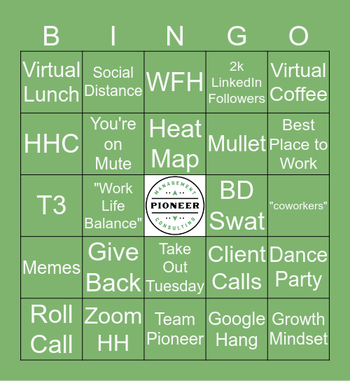 Pioneer Connected Bingo Card